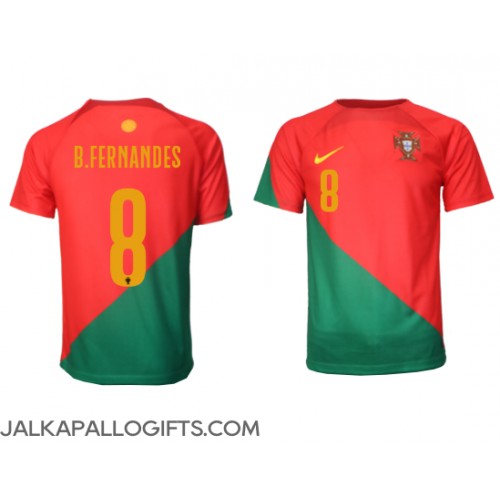 Portugali Bruno Fernandes #8 Kotipaita MM-kisat 2022 Lyhythihainen